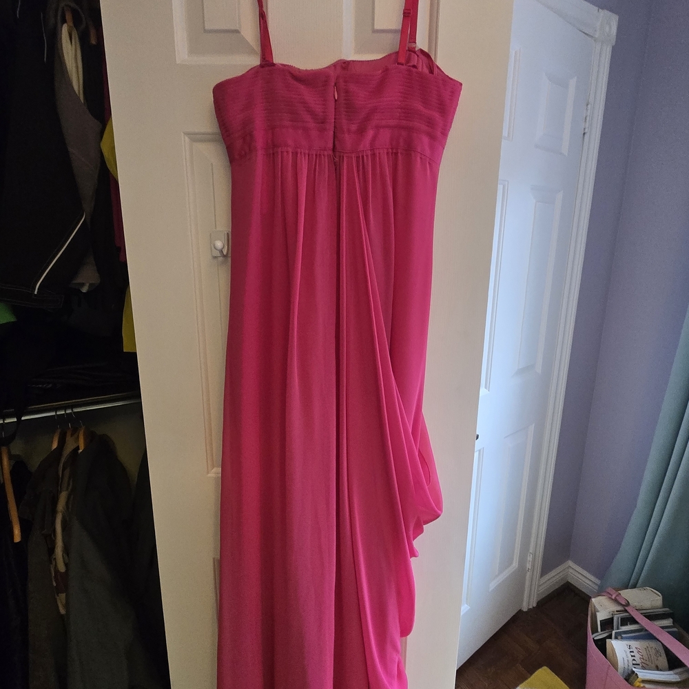 BCBGMaxAzria Hot Pink Strap Dress with Adjustable Straps